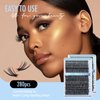 IECILI Lash Clusters Individual Lashes - 280pcs 60D Cluster lashes for DIY Lash Extensions -Super Thin & Soft Eyelashes 10-16mm C Curl Cluster Eyelash Extensions for Natural Wispy Look