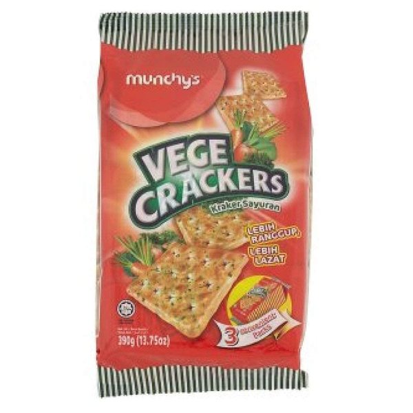 Munchy's Vege Crackers 3 Convenient Packs 390g (628MART)