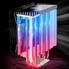 JONSBO CR1400 RGB CPU Air Cooler, 92mm PWM CPU Cooler with 4 Heat Pipes, Removable Computer PC Fans Easy to Install, Quiet Rainbow RGB Cooling Fan for Intel LGA 1851/1700/1200/1151, AMD AM4 AM5, Black