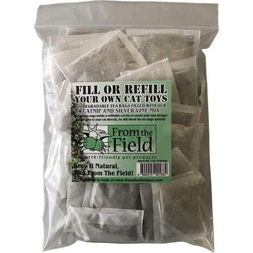 From The Field Fill Or Refilll Your Own Catnip Tea Bags Pack of 20