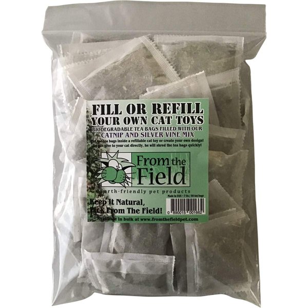 From The Field Fill Or Refilll Your Own Catnip Tea Bags Pack of 20