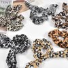 Yonchic 6-Piece Satin Bowknot Elastic Hair Ties, Animal Print Leopard Scrunchies Ladies Long Lasting Braids Ponytail Holders, Soft Elegant Bow Hair Tie Ribbon Rubber Bands Hair Accessories