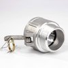 Quafwia 2 pcs Aluminum cam lock fittings (2" Part B) cam groove hose fitting camlock fittings, Male Adapter Female NPT Thread camlock fitting (2'')
