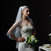 azaleas Wedding Bridal Veil with Comb 1 Tier Cut Edge Fingertip&Cathedral Length Pearl(V05)