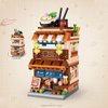 ASSTYSXH Japanese Street View Ramen Shop, Mini Building Blocks Bricks Set, 412PCS Mini Building Blocks Model Mini Shop Bricks Set, Creative Thinking DIY Toy for Adults Kids Boys Girls
