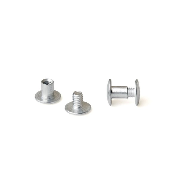 TRUBIND Chicago Screw and Post Sets - 1/4 inch Post Length - 3/16 inch Post Diameter - Aluminum Hardware Fasteners - 100 Screws with 100 Posts for Binding, Albums, Scrapbooks - (100 Sets/Bx)