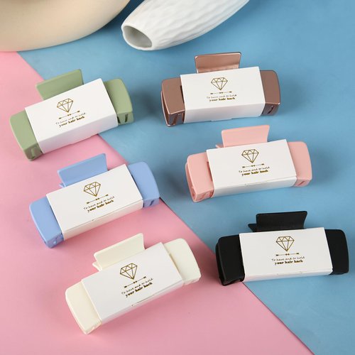 Loanzeg Bridesmaid Hair Claws Bachelorette 4.1 Inch Square Hair Clips Set of 12 Bridal Shower Hair Claw Clips ideas Gift for Wedding Party Favors Bridesmaid Proposal Gifts (Black)