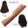 THE Unltd India Neem wood Handmade Comb For Detangling Long, Thick and Wavy Hair, Wide Tooth Structure for Gentle Grooming Anti Static, Hair Comb With Handle for Men, Women and Kids (Wide Teeth)