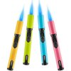 Urgrette 4 Pack Spring Colors Torch Lighter, 6-inch Refillable Pen Lighter Jet Flame Butane Lighter for Grill BBQ Candlek Camping (Gas Not Included)