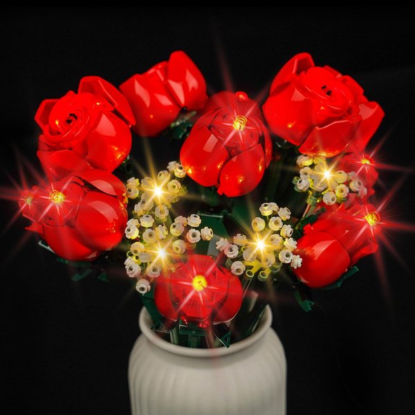 Hilighting Upgraded Led Light Kit for Lego Bouquet of Roses Building Set, Compatible with Lego 10328, Gift for Her or Him for Anniversary and Valentine’s Day (Model Not Included)