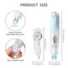 Valtiner Refillable Retractable Correction Tape, 2 Pcs White Pull Out Pens with 2 Extra Refills, Easy to Use Cute White Correction Pen Shaped Applicator for School Office Supplies (Blue & White)