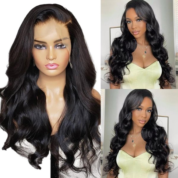 SUPERNOVA Body Wave HD 13x4 Lace Front Wigs Human Hair for Black Women Transparent Lace Frontal Wig Human Hair Pre Plucked Brazilian Glueless Body Wave Wig Natural Hairline 180% Density 18 Inch
