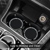 4PCS 2.75 Inch Bling Auto Car Cup Holder Insert Coasters Silicone Anti-Slip Crystal Rhinestone Drink Car Cup Mat, Universal Vehicle Interior Accessories for Women Girls (Black)