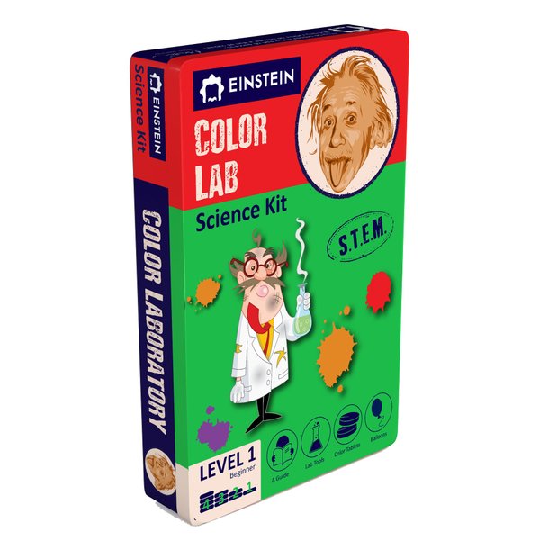 Einstein’s Color LAB Science Kit for Kids. STEM for Boys & Girls Aged 4 and Above. Detailed Picture Guide Included.