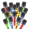 JOLLYSTYLE 24 PCS Inflatable Microphones Singing Party Decoration Blow up Microphone Toy Inflatable Microphone for 80s 90s Party Decorations - 80s 90s Party Favors Decorations Supplies Plastic Prop