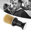 Neck Duster, Soft Barber Powder Brush Haircutting Cleaning Brush Hairbrush Neck Duster with Powder Dispenser for Neckline and Ears After Haircut(Black)