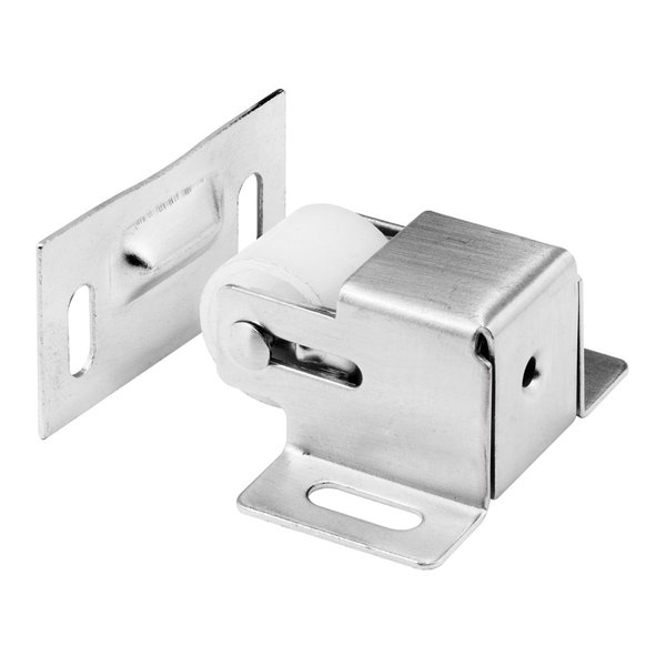 Prime-Line N 7386 Cabinet Door Roller Catch, Satin Nickel Steel Housing and Strike (Single Pack)