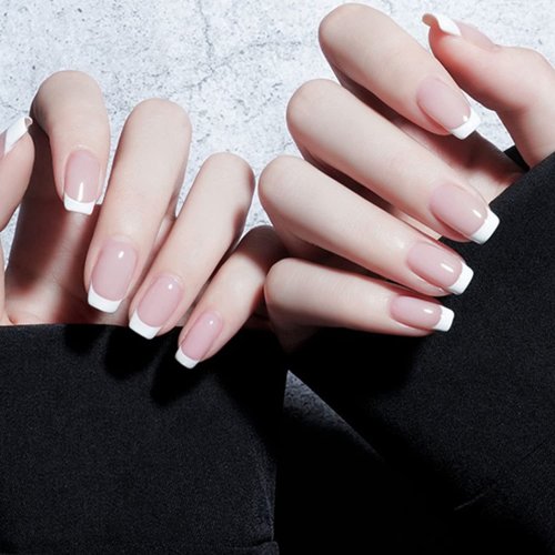 Vishine 15ml 2Pcs DUO French Manicure Gel Nail Polish French White & French Rose Kit UV LED Nail Gel Classic Pale Pink White Manicure Set