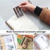 CiCiKiea A5 Binder Pockets, 12PCS A5 Size 6 Holes Binder Pockets, [Waterproof PVC Pouch] Premium Clear Binder Zipper Folders Document Filing Bags for 6-Ring Notebook Binder Loose Leaf Bags, Clear