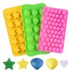 Chocolate Molds Gummy Molds Silicone - Candy Mold and Silicone Ice Cube Tray Nonstick Including Hearts, Stars, Shells