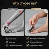 FERYES 360° Rotating Nail Clippers for Seniors, Long Handle Fingernail Clippers for Men and Women, Ergonomic EZ Grip Toenail Clippers for Thick Nails