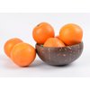 ChezMax Natural Coconut Bowl Mother of Pearl Inlaid Shell Bowls Key Bowl for Entryway Table Candy Container Nuts Holder Fruits & Dry Snack Storage Bowl Round Handcrafted Bowl for Decoration(Blue-Gold)