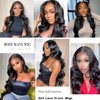 GIESWY Body Wave Lace Front Wigs Human Hair Pre Plucked Bleached Knots with Baby Hair Glueless 13×4 Brazilian Virgin Lace Closure Human Hair Wigs for Black Women Natural Color 160% Density 26 Inch