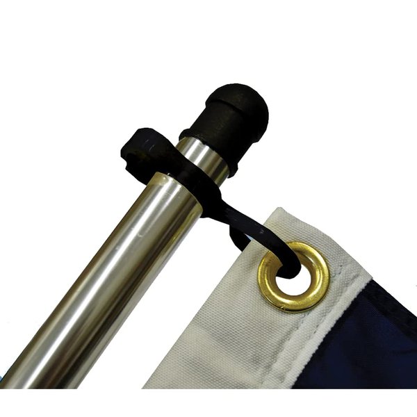 TAYLOR MADE PRODUCTS Charlevoix Boat Flag Clip, Fits 7/8"-1" Diameter Pole, Single-Piece Durable Nylon, 2-3/4" x 1-1/8" Easy-to-Adjust Clamp - 57928