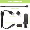 Honoson Head Shaver Power Cord Replacement Shaver Charger Cord USB Cable USB Data Line and 5 Pieces Cleaning Brush Clipper Brush Shaver Brushes for Electric Shaver