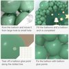TUPARKA Sage Green Balloons 102 Pcs Green Balloons Garland Arch Kit 18 12 10 5 Inches Party Balloons for Baby Shower Birthday Wedding Bridal Shower Party Decor