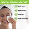 ForPro Premium Pure & Simple XL Facial Pads, Triple Layered Ultra Soft Disposable Makeup Remover Pads, 100% Vegan & Cruelty-Free, 60-Count