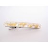 Generic Small 2 inch super slim clear gold speckled alligator hair clip fine thin hair