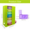 Pill Box 3 Times a Day Daily Pocket Pill Container Portable Travel Weekly Pill Organizer Stackable Pill Case for Vitamin, Fish Oils, Medication, Supplement (Green)