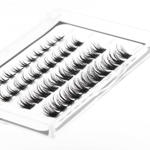 i-Laesh Lash Clusters - D13 DIY Eyelash Extensions 40 Clusters - Mega Volume D Curl Individual Lashes Cluster Extensions for DIY at Home (Lash Clusters - D13, D - 10-16 mm)