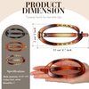 3 Pieces French Hair Barrette Clip Oval French Clips for Hair Flexible Ponytail Holder Plain Strong Grip Closure Barrettes Styling No Metal Hair Accessories for Women Girls, 3 Colors