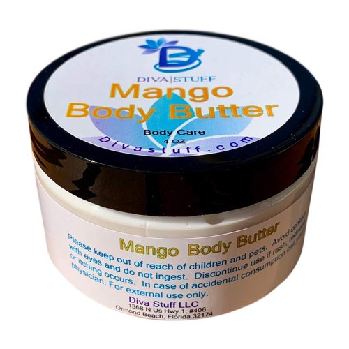 Mango Body Butter, with Fresh Mangos, By Diva Stuff, 4oz
