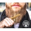 Folding Beard Comb w/Carrying Pouch for Men - All Natural Wooden Beard Comb w/Gift Box - Green Sandalwood Comb for Grooming & Combing Hair, Beards and Mustaches by Viking Revolution