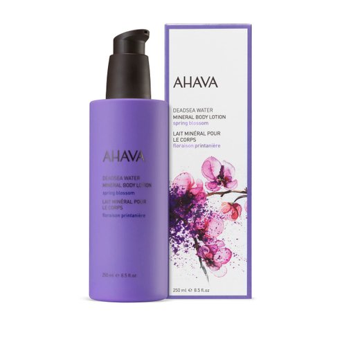 AHAVA Mineral Body Lotion - Daily Moisturizing & Hydrating Body Lotion, Spring Blossom, ‎8.5 fl.oz, 250 ml