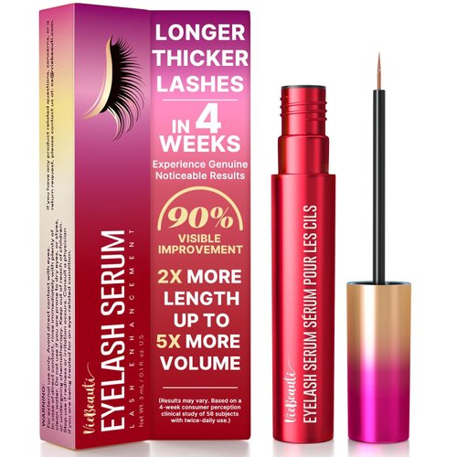 VieBeauti Premium Eyelash Growth Serum: Lash Enhancing Serum with Advanced Formula to Boost Longer Fuller and Thicker Looking Lashes - Vegan & Cruelty-Free for Sensitive Eyes 3mL 3-Month Supply