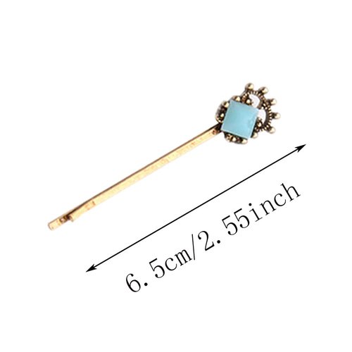 6 pcs Retro Hair Pins Pearl Hair Pins Rhinestone Fashion Barrettes Set for Wedding Bridal Prom Party Girls Styling Hair Accessories(Retro)