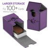 MIXPOET Purple Deck Box for MTG Cards, Trading Card Storage Box with 2 Dividers per Holder, Holds up to 110 Cards
