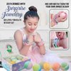 Unicorn Bath Bombs for Girls with Jewelry Inside & Jewelry Box for Kids - Organic, Skin Moisturizing, Natural Bubble Bath Bombs for Kids with Surprise Toy Inside, Birthday, Valentine's Gift for Girls