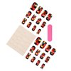 Vezocim Press on Nails Short Square-24Pcs Matte Full Cover Acrylic Square False Nails with Plaids Designs Artificial Extra Short Square Fake Nails with Glue Stick on Fingernails for Women Girls