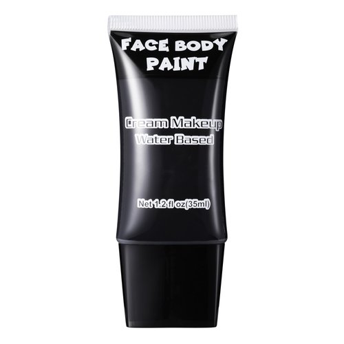 DALVGFN Black Face Paint, Professional Face Painting Kit, Cream FX Water Based Body Paint, Full Coverage Foundation Makeup, SFX Makeup For Halloween Clown Joker Skeleton Spider Zombie Vampire Cosplay