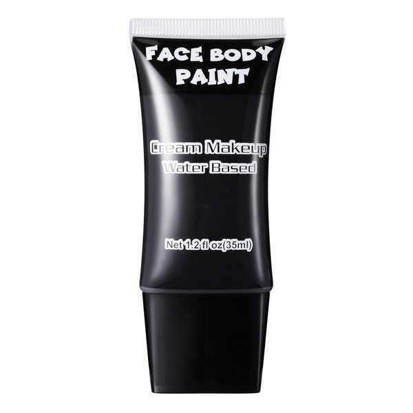 DALVGFN Black Face Paint, Professional Face Painting Kit, Cream FX Water Based Body Paint, Full Coverage Foundation Makeup, SFX Makeup For Halloween Clown Joker Skeleton Spider Zombie Vampire Cosplay