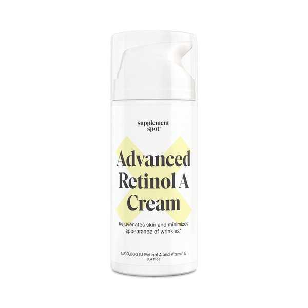 Supplement Spot Advanced Retinol A Cream - Retinol Moisturizer Cream w/Vitamin E, Coconut & Almond Oil- Retinol Daily Anti-Aging Cream for Face – Best Retinol Cream for Smoother Looking Skin (3.4 oz)