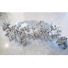 Generic Crystal leaves and flowers silver hair comb barrette clip bridal clip silver, 1