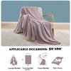 NEWCOSPLAY Super Soft Throw Blanket Light Purple Premium Silky Flannel Fleece Leaves Pattern Lightweight Bed Blanket All Season Use (Light Purple, Throw(50"x60"))