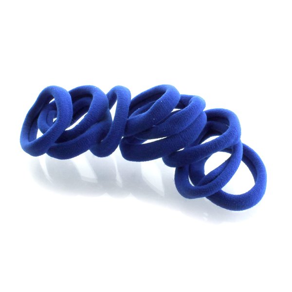 My Lello Girls Small Premium Ponytail Holder Seamless Hair Bands Electric Blue 20pcs