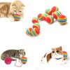 Hendevl 15pcs 35mm Soft Pet Cat Toy Sponge Balls Interactive EVA Foam Colorful Rainbow Toys Balls for Small Dog Puppy Kitty Indoor Outdoor Play Activity Chase Training
